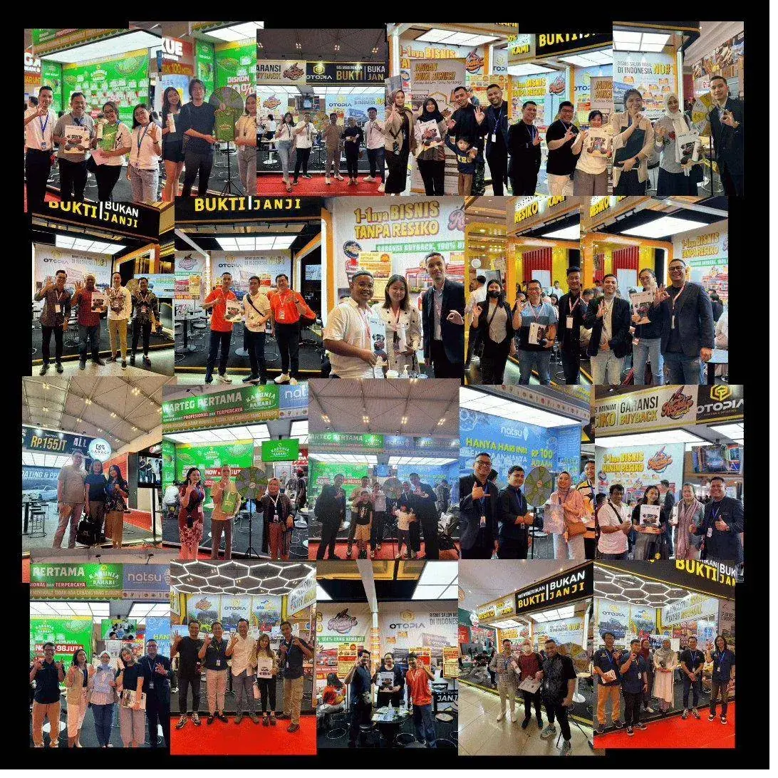 Booth kemitraan Growtopia Group di pameran franchise