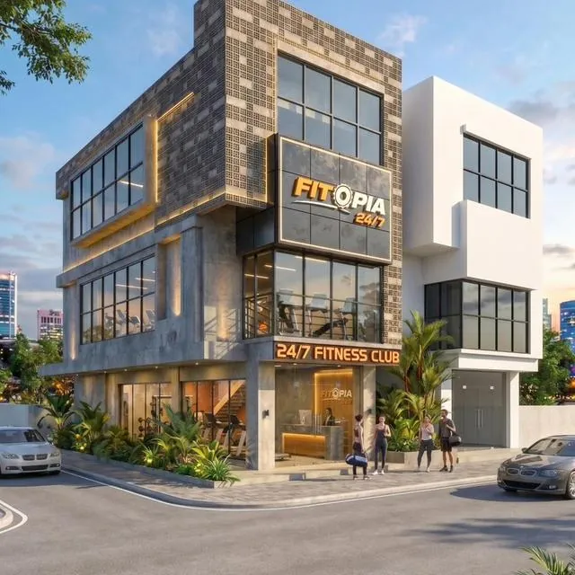 Fitopia 24/7 — BSD City branch render
